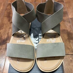 Sorel Ella Women’s Sage Slip On Sandals - Size 5.5